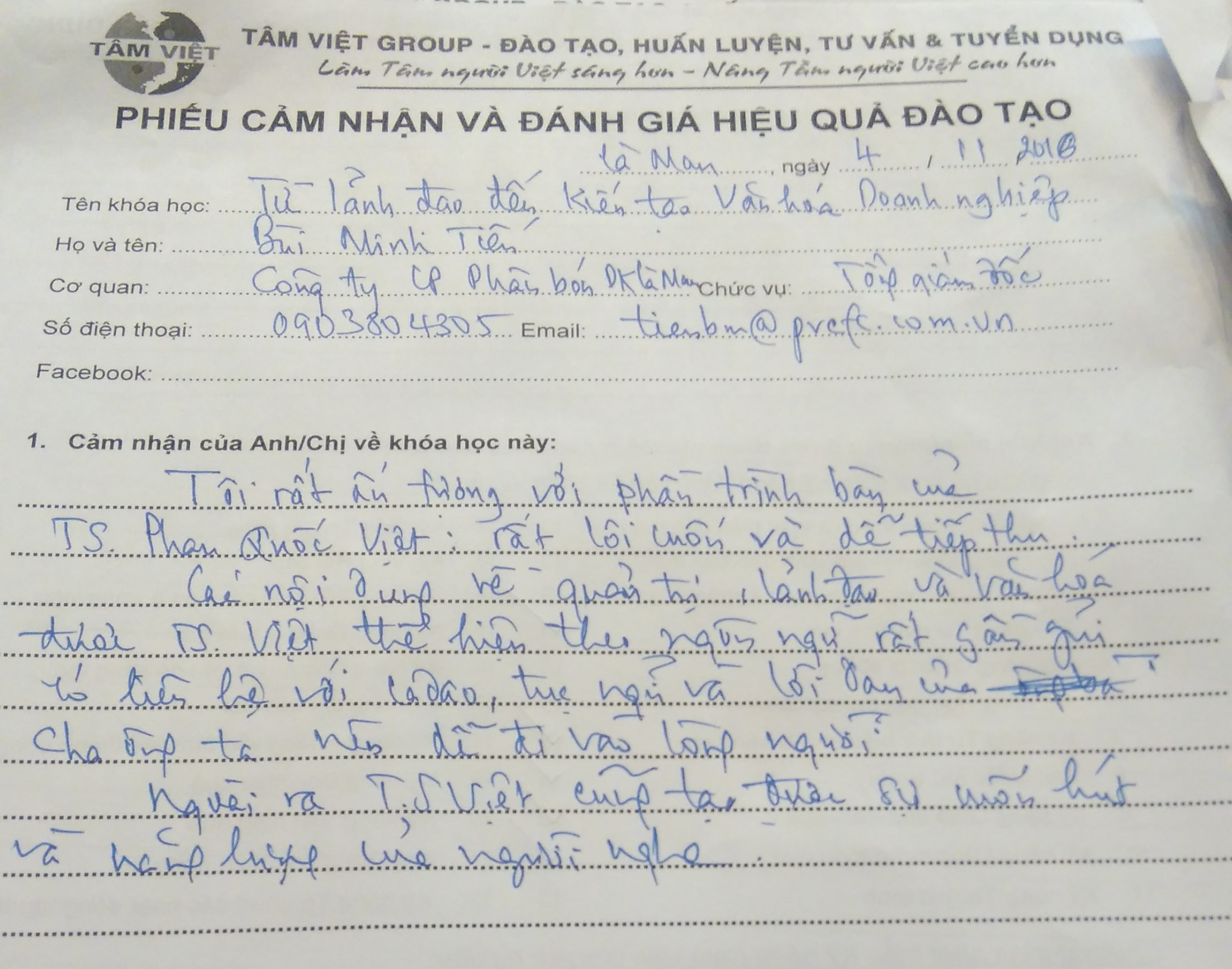 Tâm Việt đào tạo 